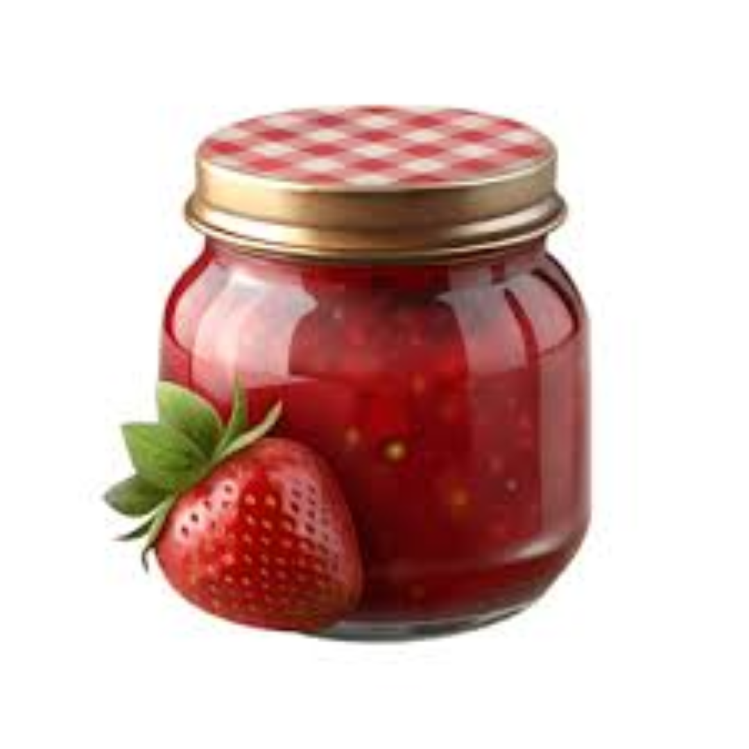 BIO STRAWBERRY JAM IN GLASS JAR 300G